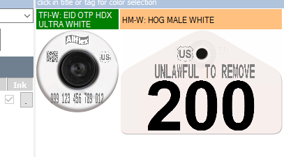 Official USDA '840' High Performance Ultra EID Tag (Allflex) - Small Male with Management Number