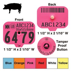 Official USDA Swine Premise Identification Number (PIN) Tags - Destron Fearing